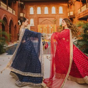 Alternative view of Embroidered Lehenga Suit with Net Dupatta – Party Wear