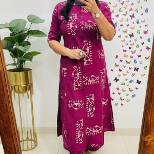 Aline Kurti Co-ord Set | Magenta